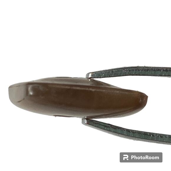 Two Center Hole Buttons Brown Marble Square Plastic Domed Lot of 4 - Picture 5 of 9